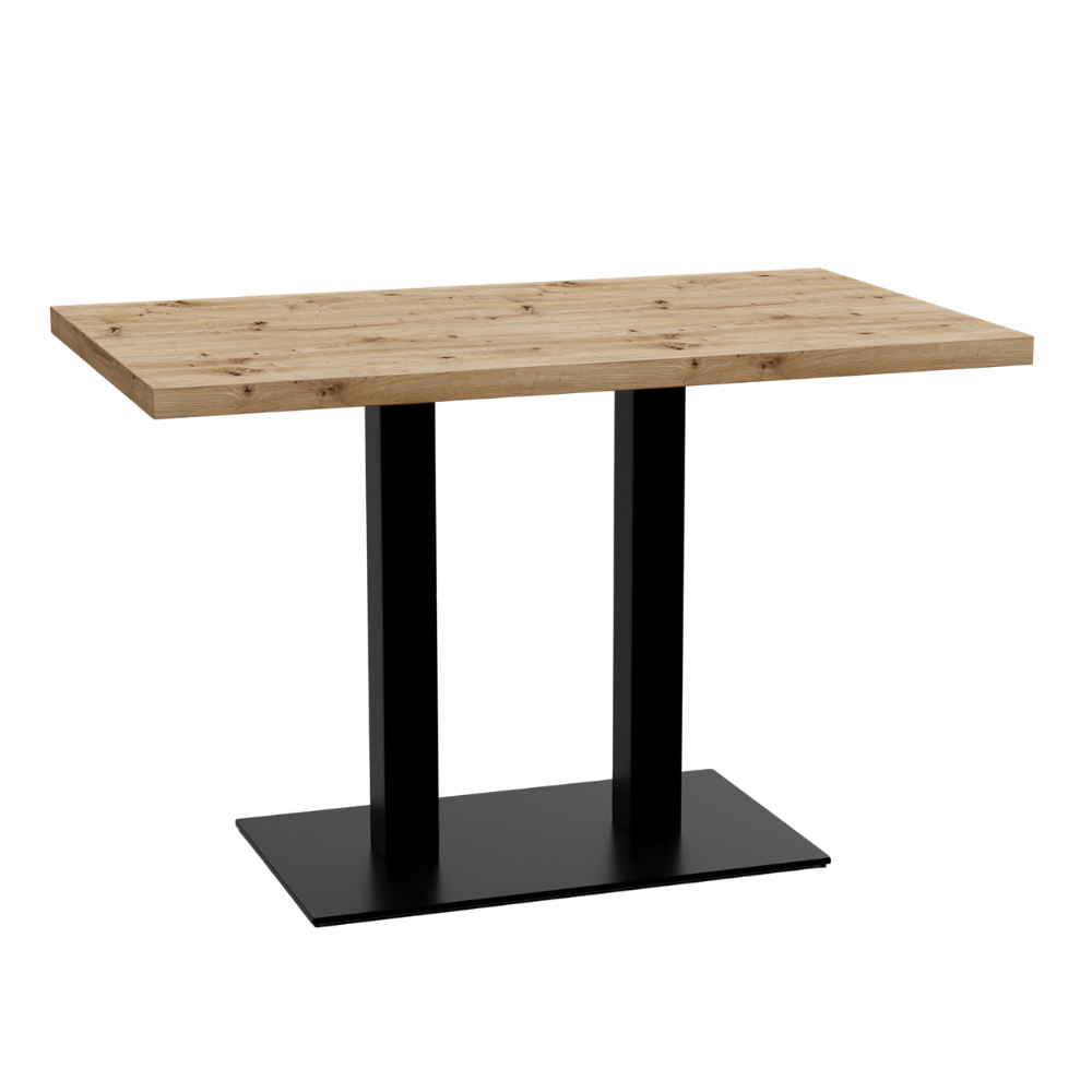 Bistrotisch 140x80 cm | D4225 OV Eiche Artisan | Gusseisen Gestell