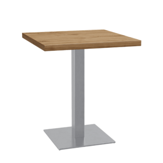 Bistrotisch 60x60 cm | Eiche Rom Natur | Edelstahl Gestell