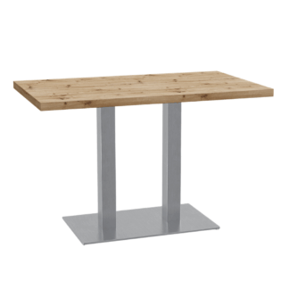 Bistrotisch 120x70 cm | D4225 OV Eiche Artisan | Edelstahl Gestell