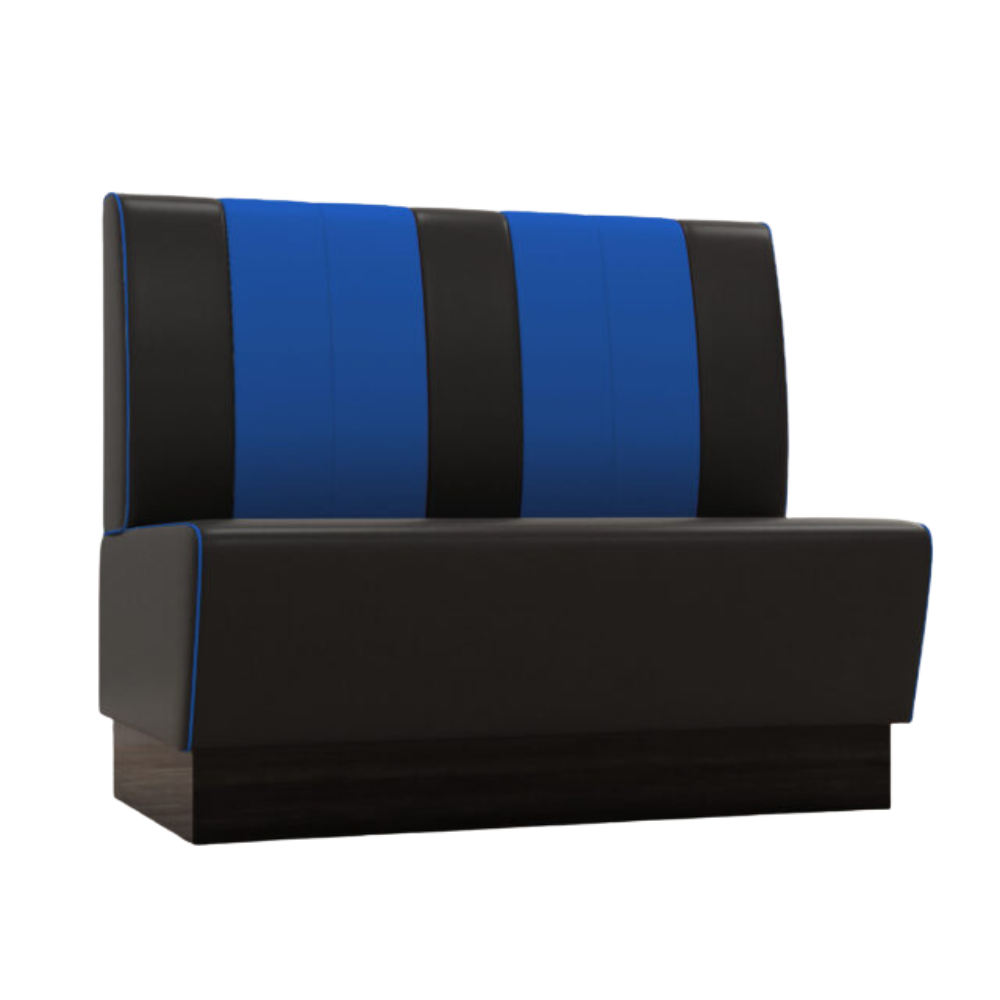 Gastro Sitzbank Americano Retro | DINERBANK- SCHWARZ & BLAU - 120CM Breit