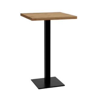 Gastro Stehtisch 70x70 cm | Eiche Rom Natur | Gusseisengestell