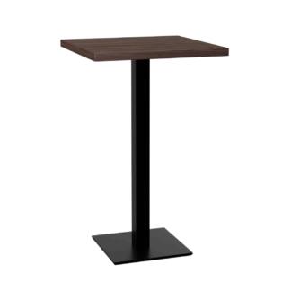 Gastro Stehtisch 70x70 cm | D4409 OV Walnussbraun | Gusseisengestell