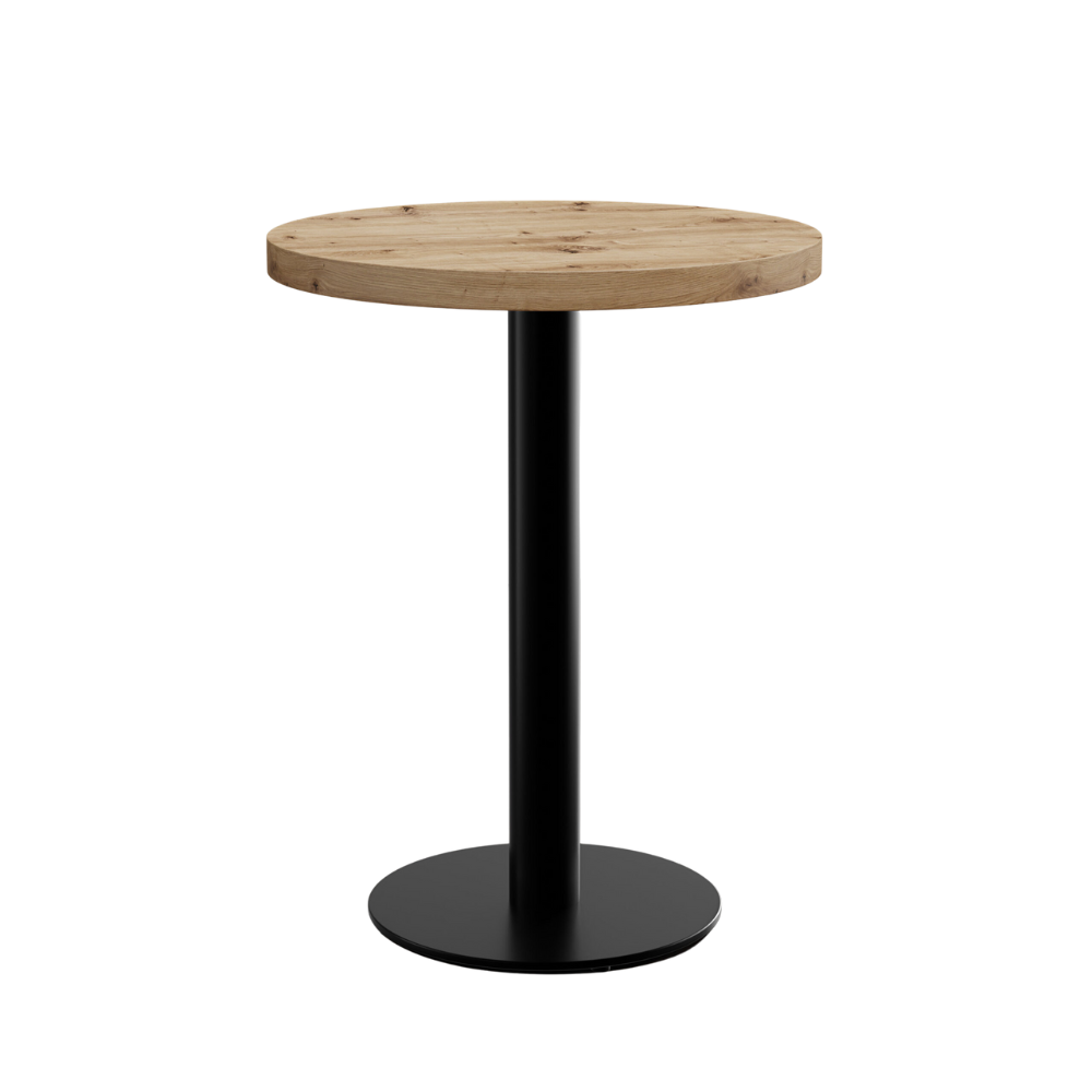 Bistrotisch Rund | Durchmesser 60 cm | D4225 OV Eiche Artisan | Gusseisengestell