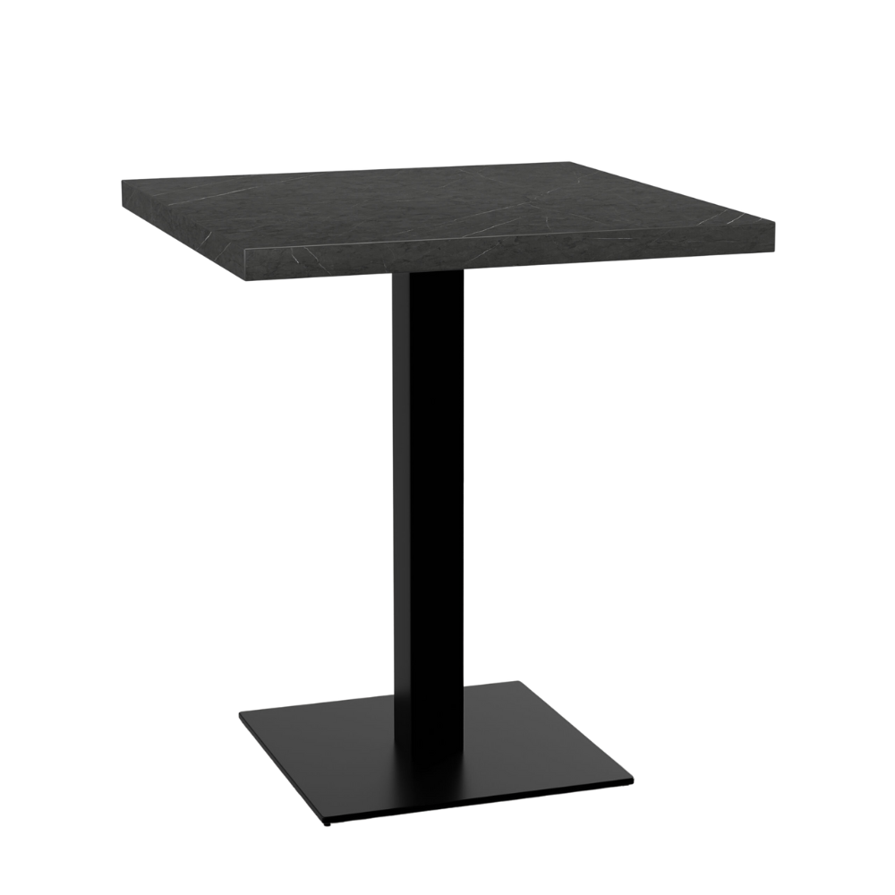 Bistrotisch 60x60 cm | D4878 LV Marmor Dunkel | Gusseisen Gestell
