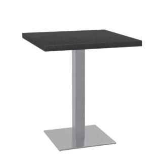 Bistrotisch 70x70 cm | D4878 LV Marmor Dunkel |  Edelstahl Gestell