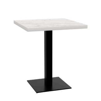Bistrotisch 70x70 cm | D4448 LV Marmor Weiß | Gusseisen Gestell
