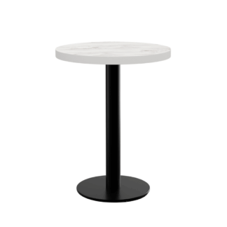 Bistrotisch Rund | Durchmesser 60 cm | D4448VL Marmor Weiß | Gusseisengestell