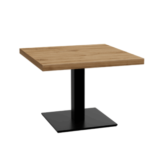 Gastro Loungetisch 70x70 cm | Eiche Rom Natur | Gusseisengestell