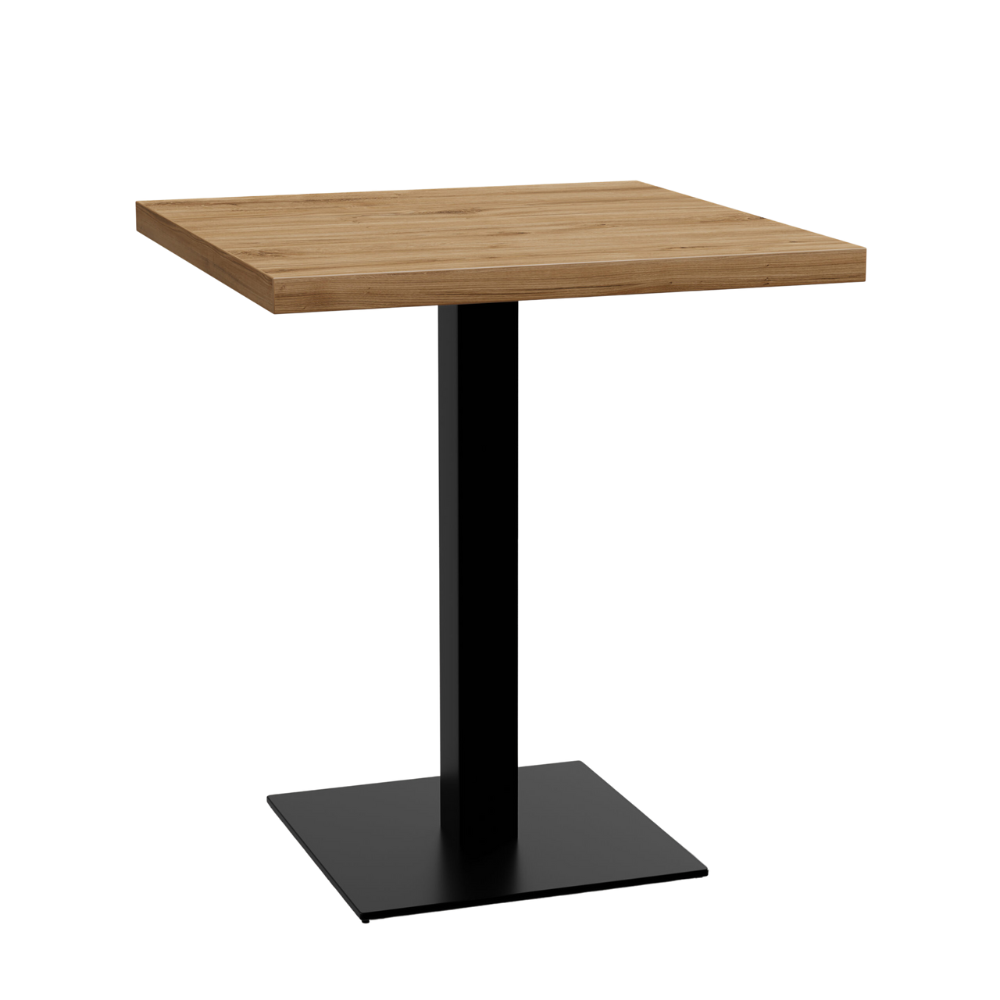 Bistrotisch 50x50 cm | Eiche Rom Natur | Gusseisen Gestell