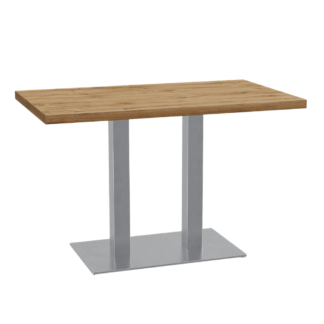 Bistrotisch 110x60 cm | Eiche Rom | Edelstahl Gestell