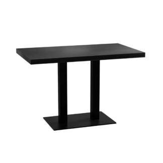 Bistrotisch 110x60 cm  | dunkle Holzoptik |  Gusseisen Gestell