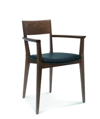 Fameg Designer Gastro Stuhl | Fame mit Armlehnen | Polster-Sitz