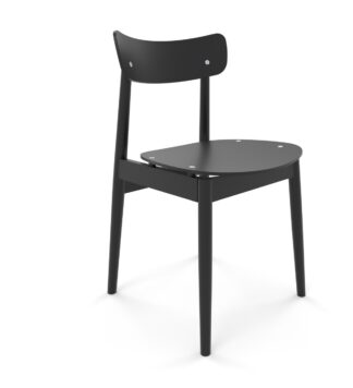 Designer Gastro Stuhl | Nopp | Buchenholz Schwarz