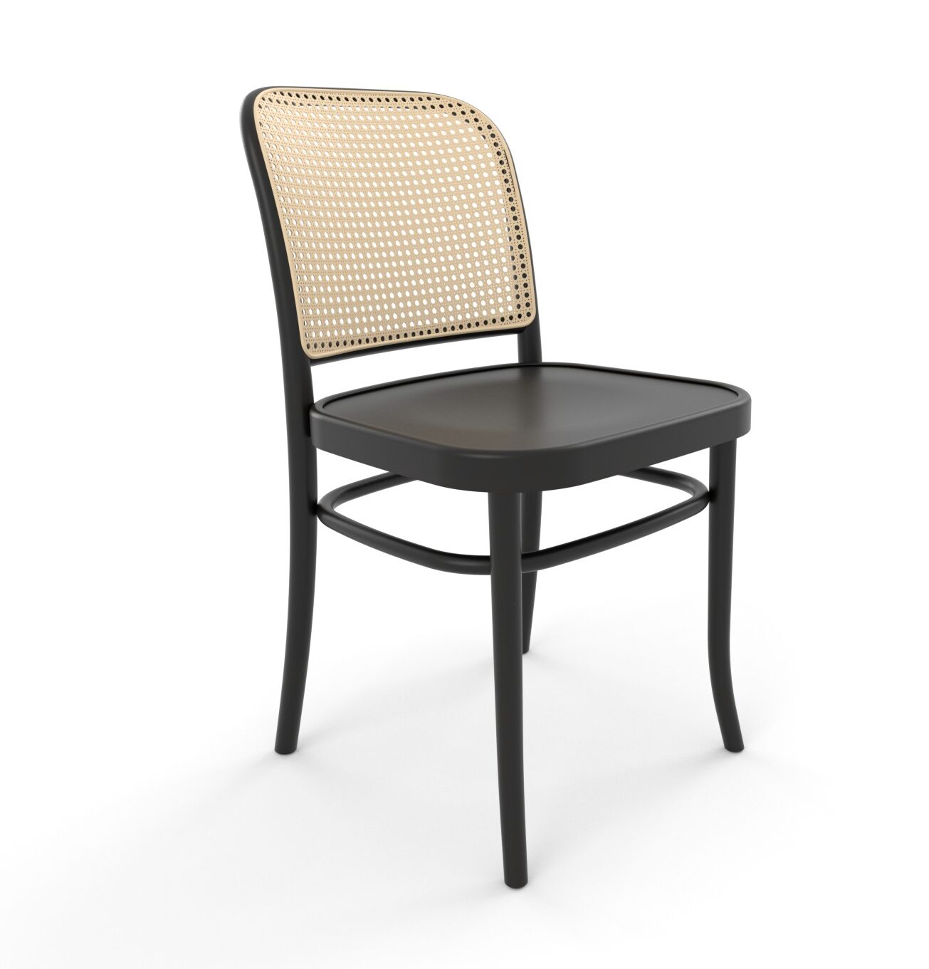Premium Gastronomie Stuhl | A-811/2 | Klassisch Rattan Geflecht | Schwarz