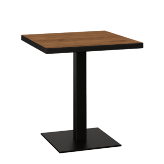 Bistrotisch 70x70 cm | Karamell Nussbaum | Gusseisen Gestell